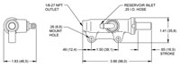 Click for a larger picture of Wilwood RM1 1/2" Go-Kart Master Cylinder